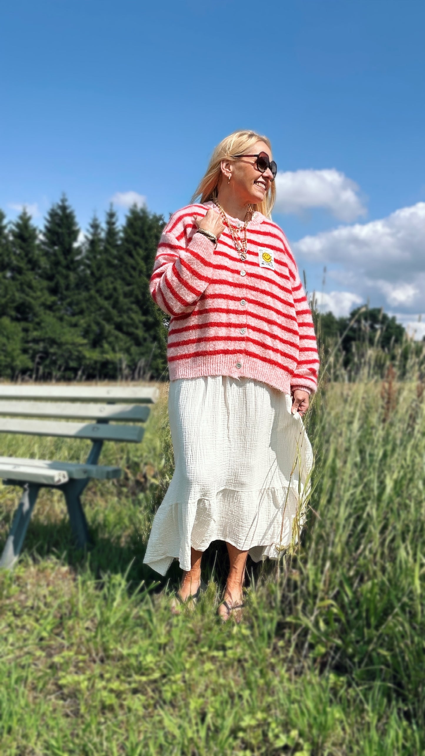 Streifencardi Happy