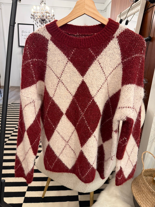 Rautenpullover Alpaca