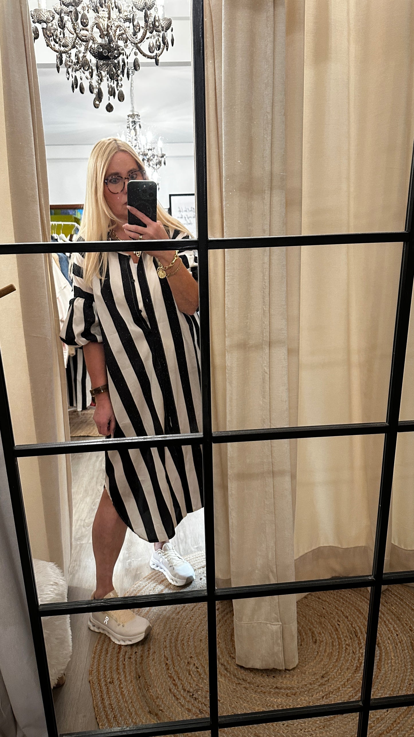 Blockstreifenkleid Puffy