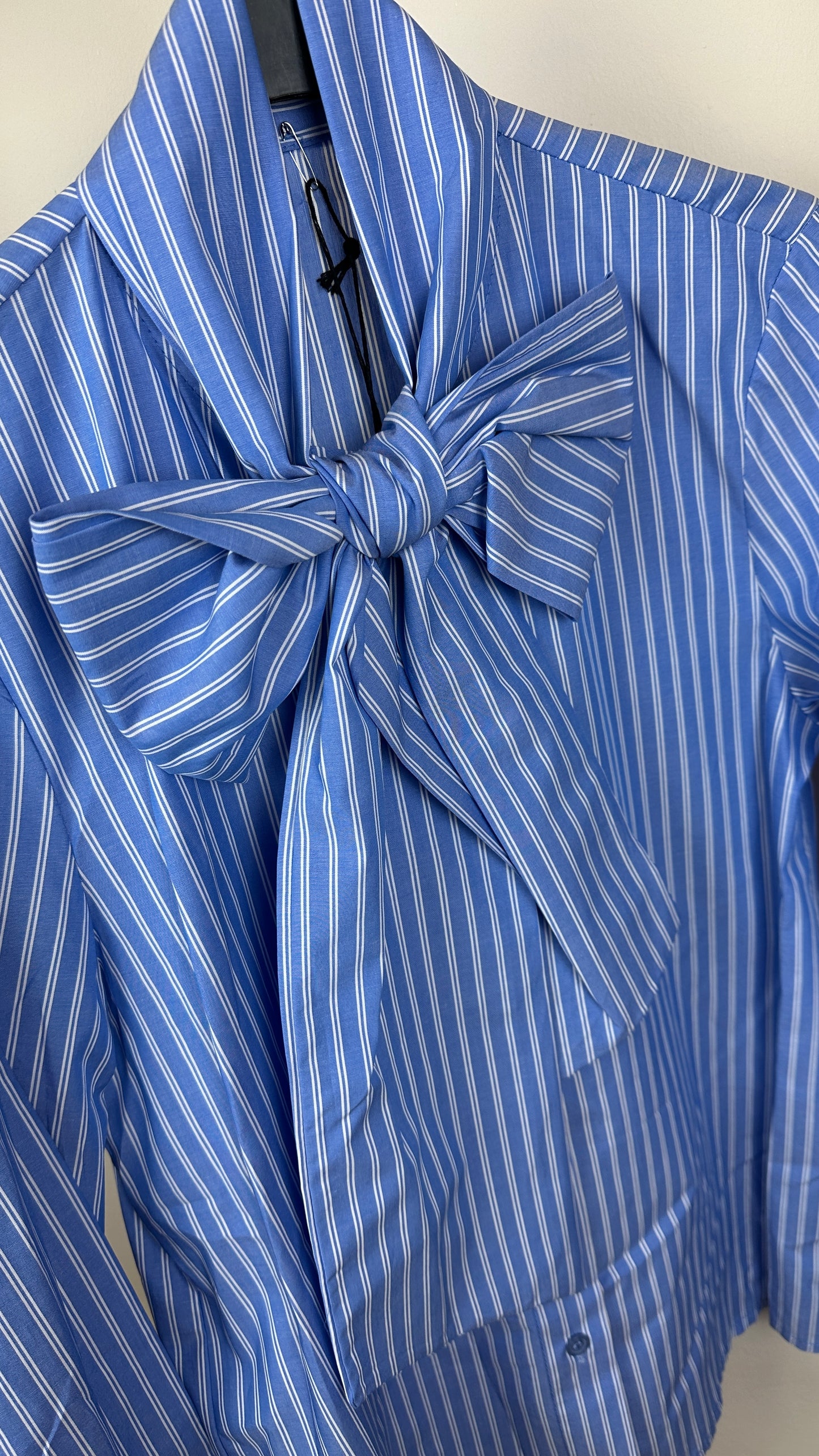 Schluppenbluse Blau gestreift