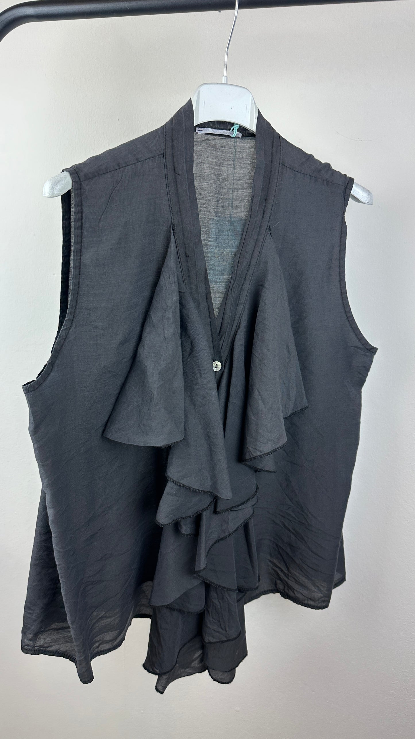 Volant Bluse ärmellos