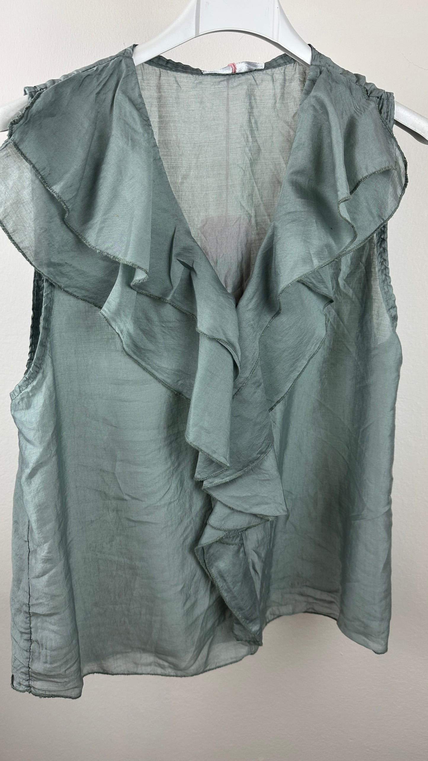 Volant Bluse ärmellos