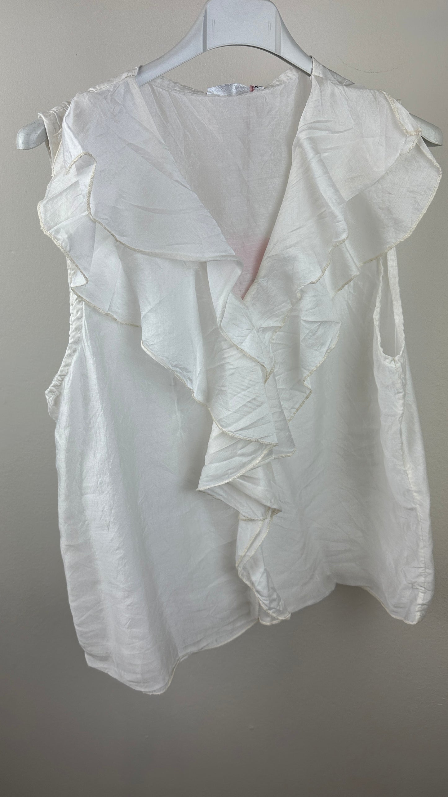 Volant Bluse ärmellos