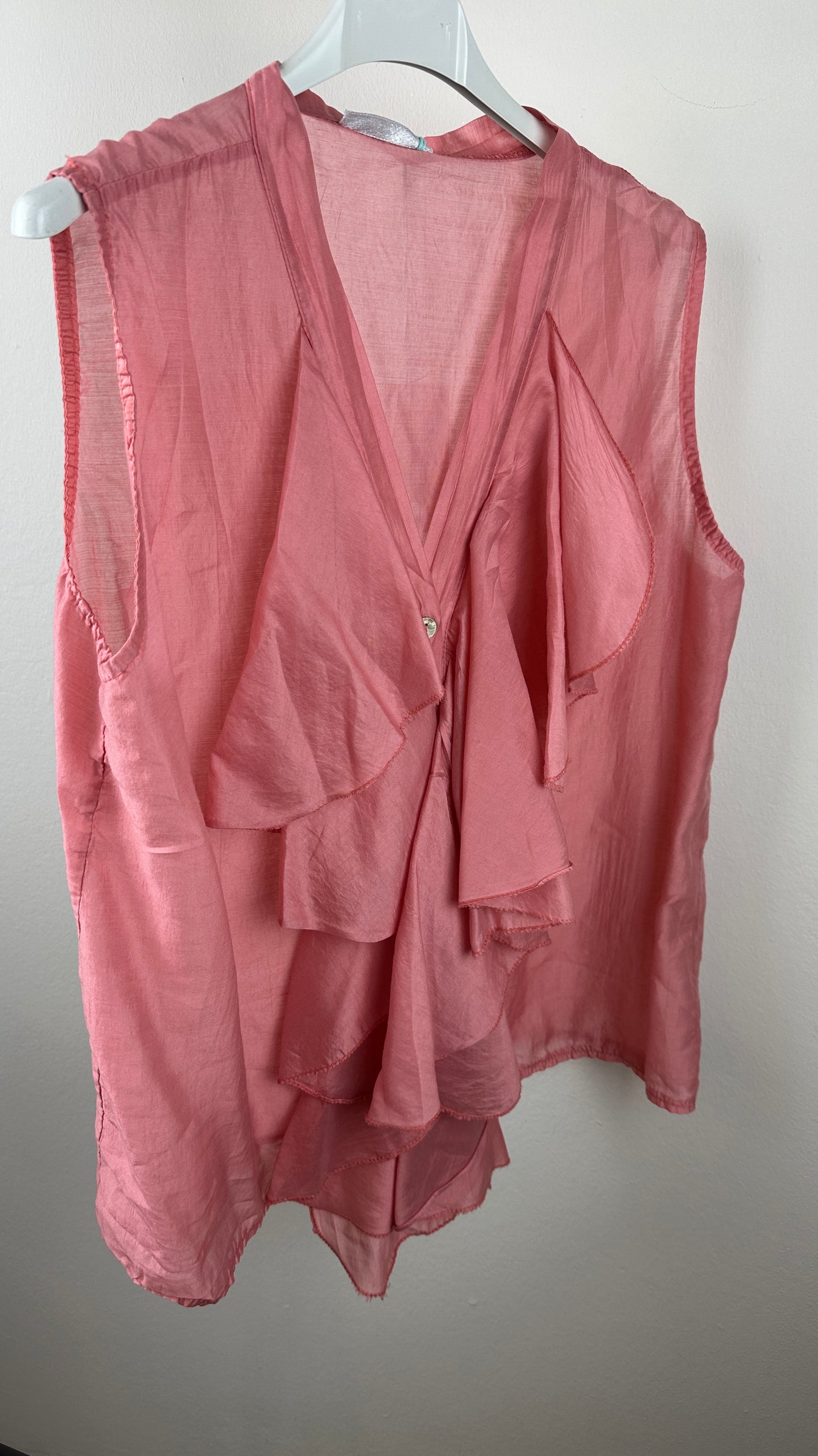 Volant Bluse ärmellos