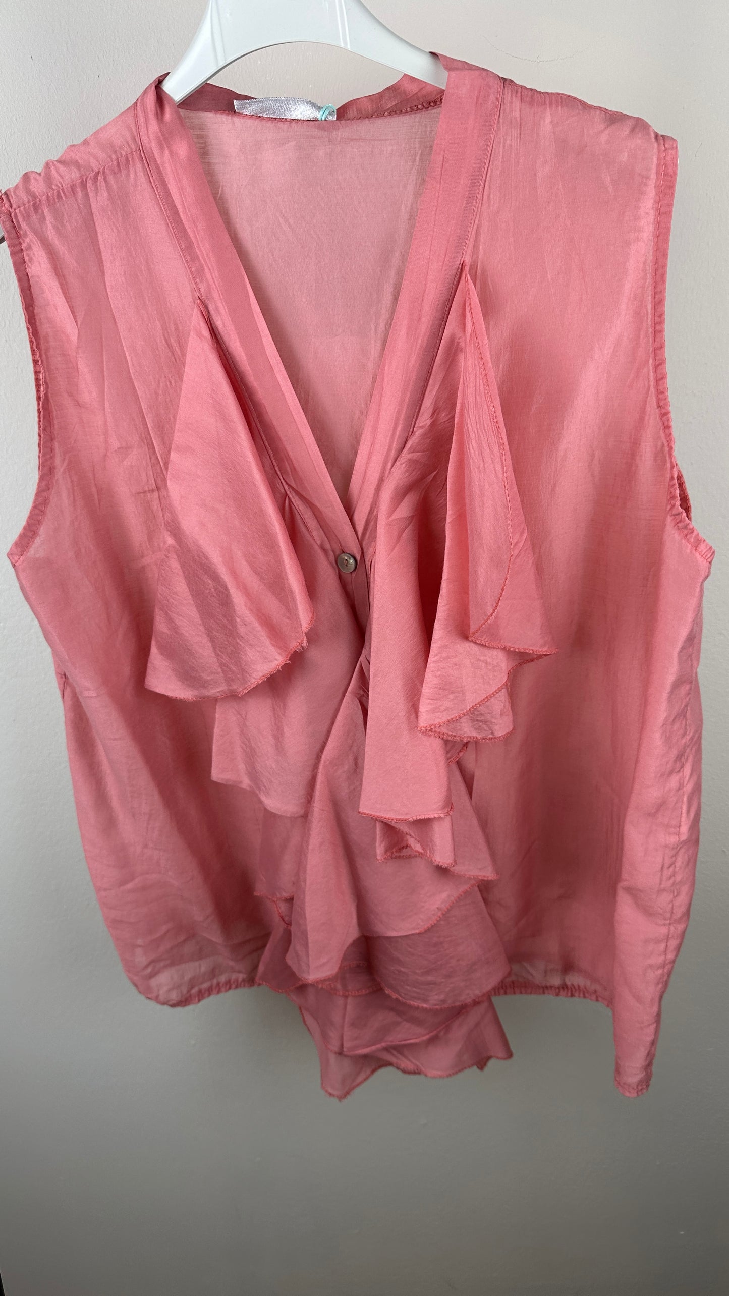 Volant Bluse ärmellos
