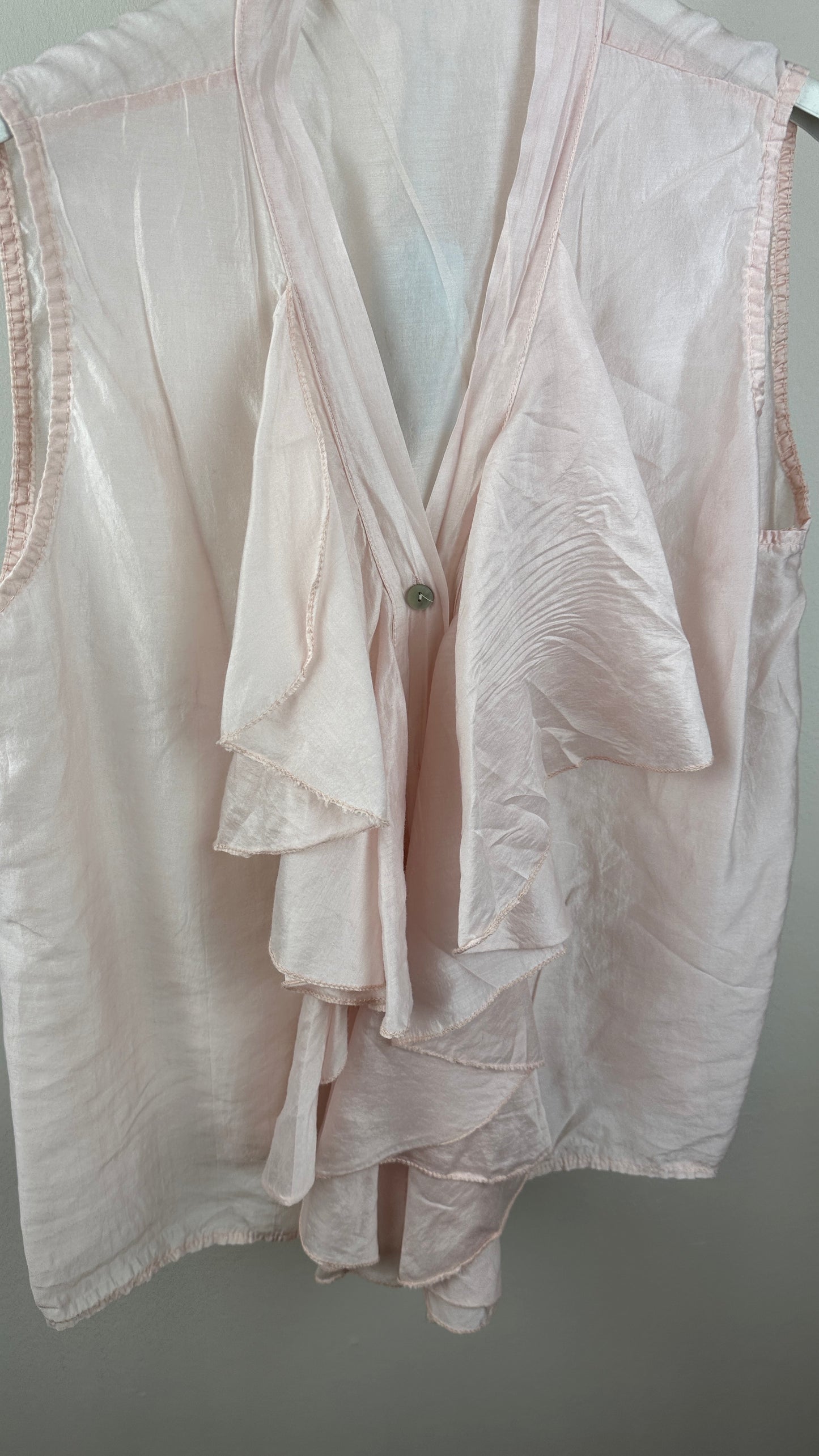 Volant Bluse ärmellos