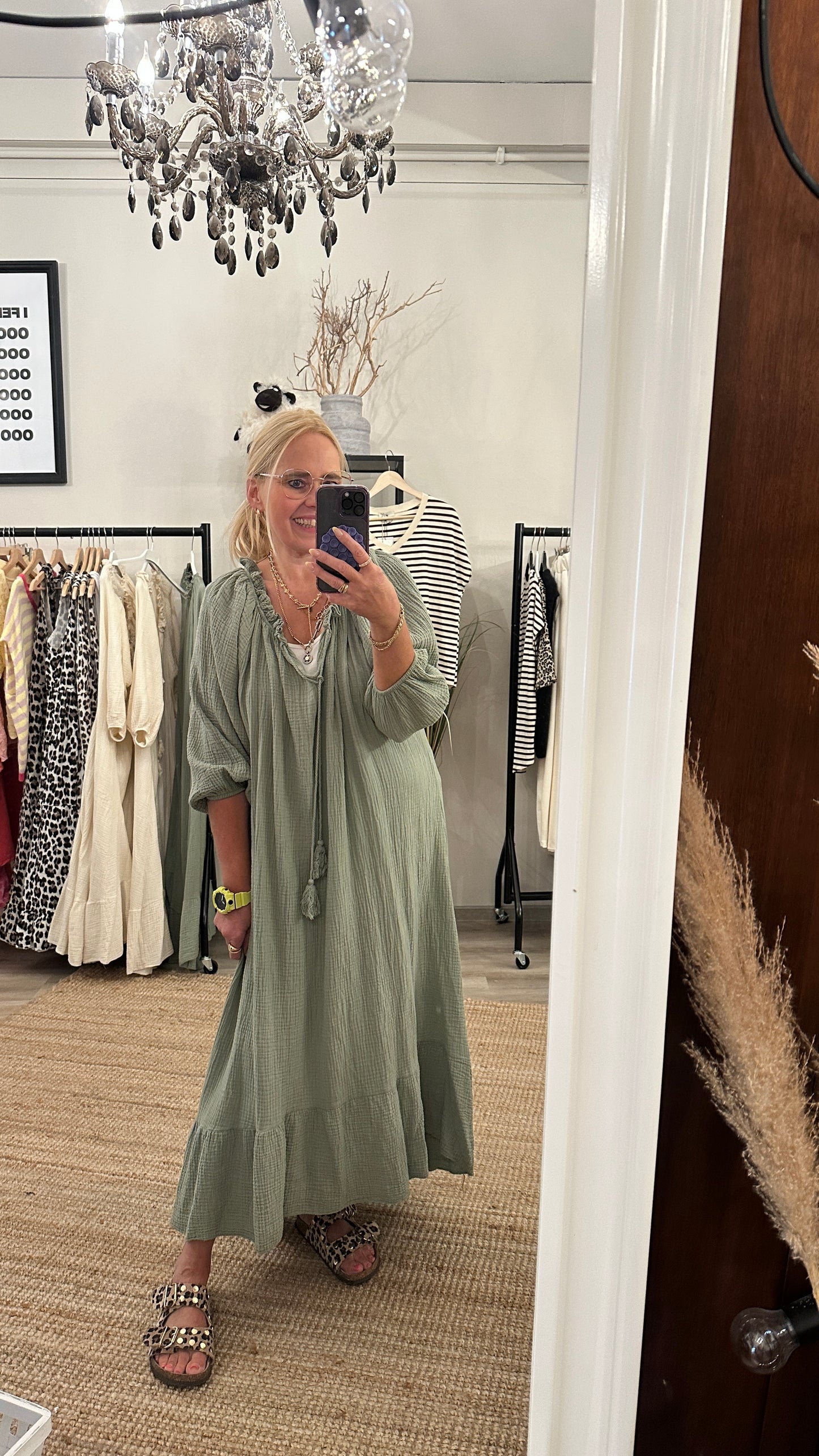 Musselin Maxikleid