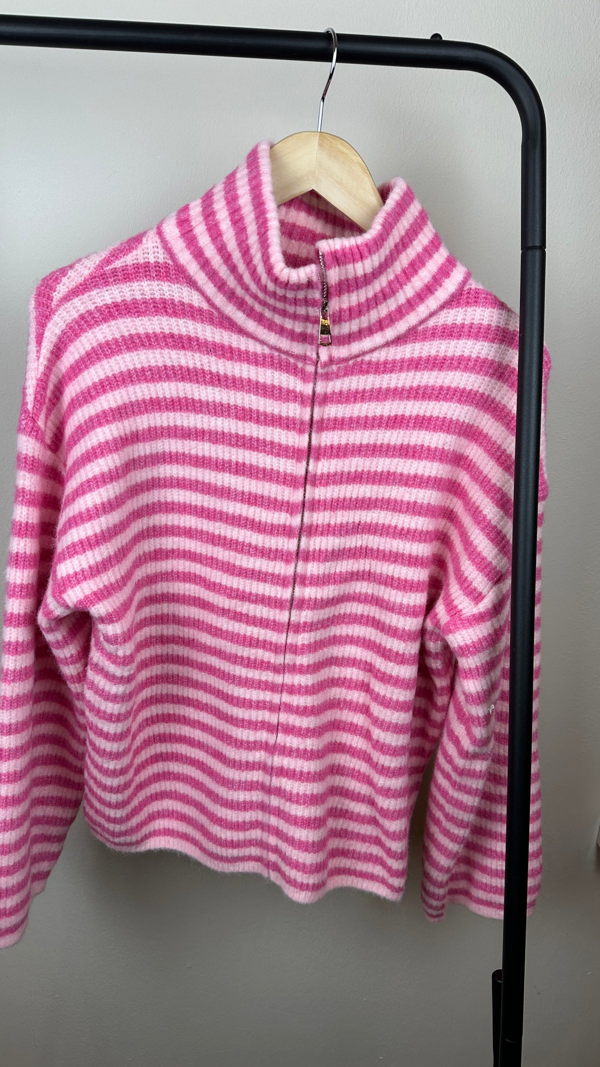 Zippercardigan EDO geringelt