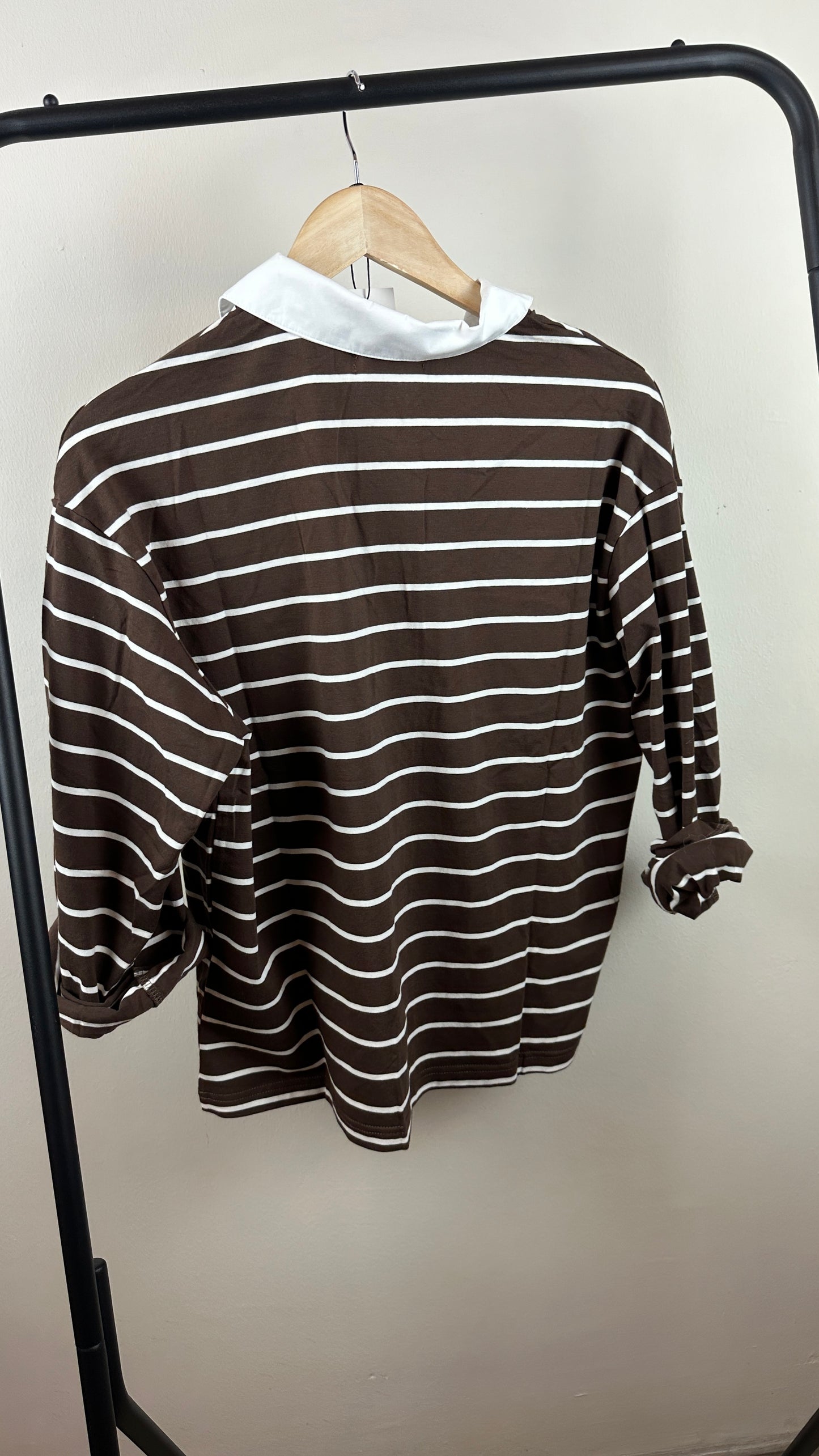 Poloshirt gestreift Brown