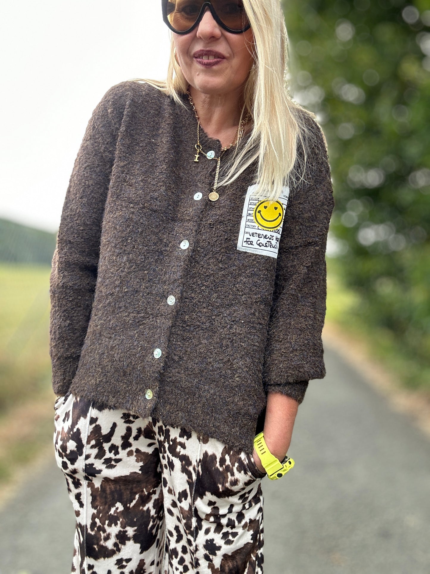 Boucle Cardigan Smiley