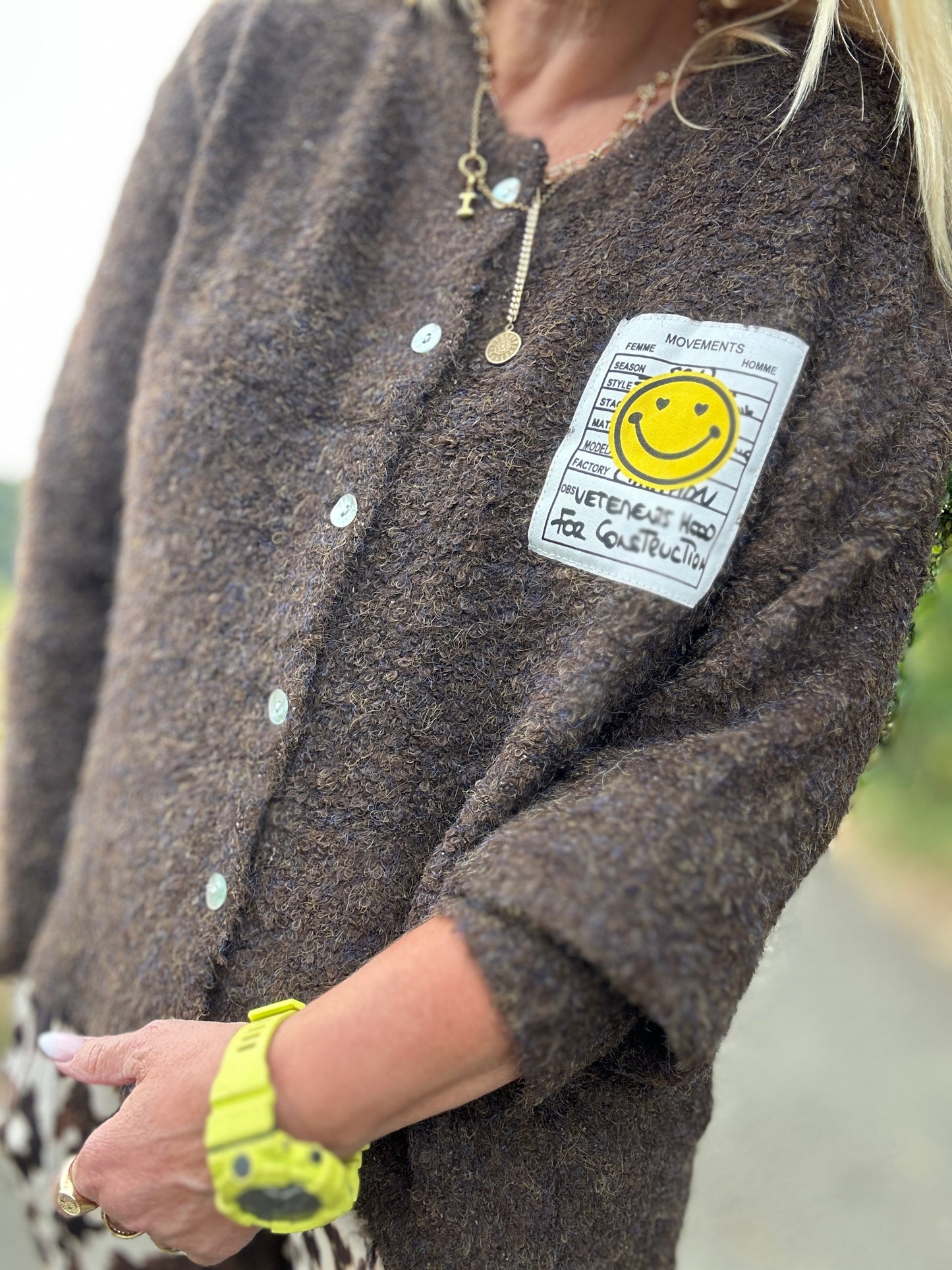 Boucle Cardigan Smiley