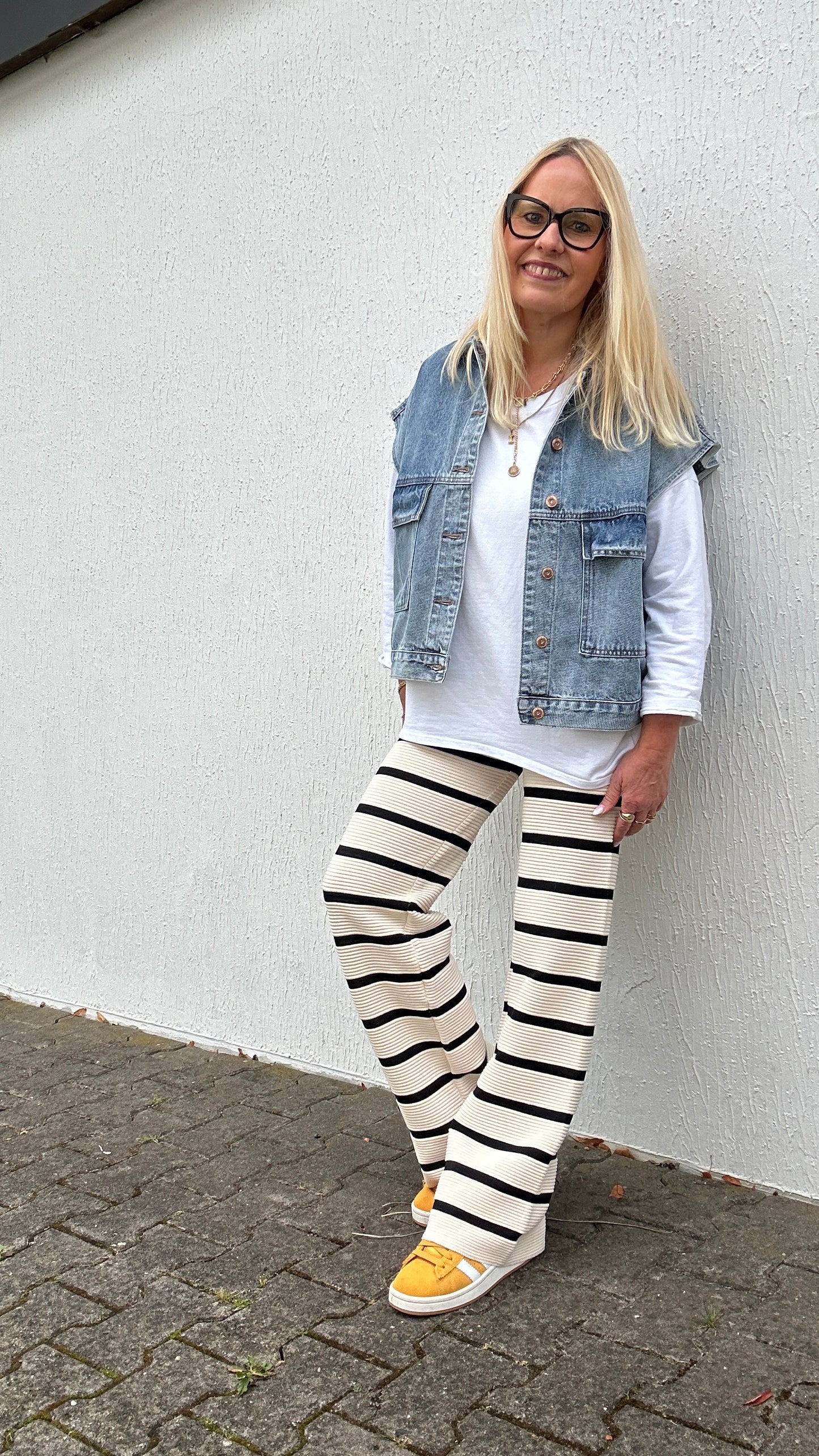 Strickhose gerippt