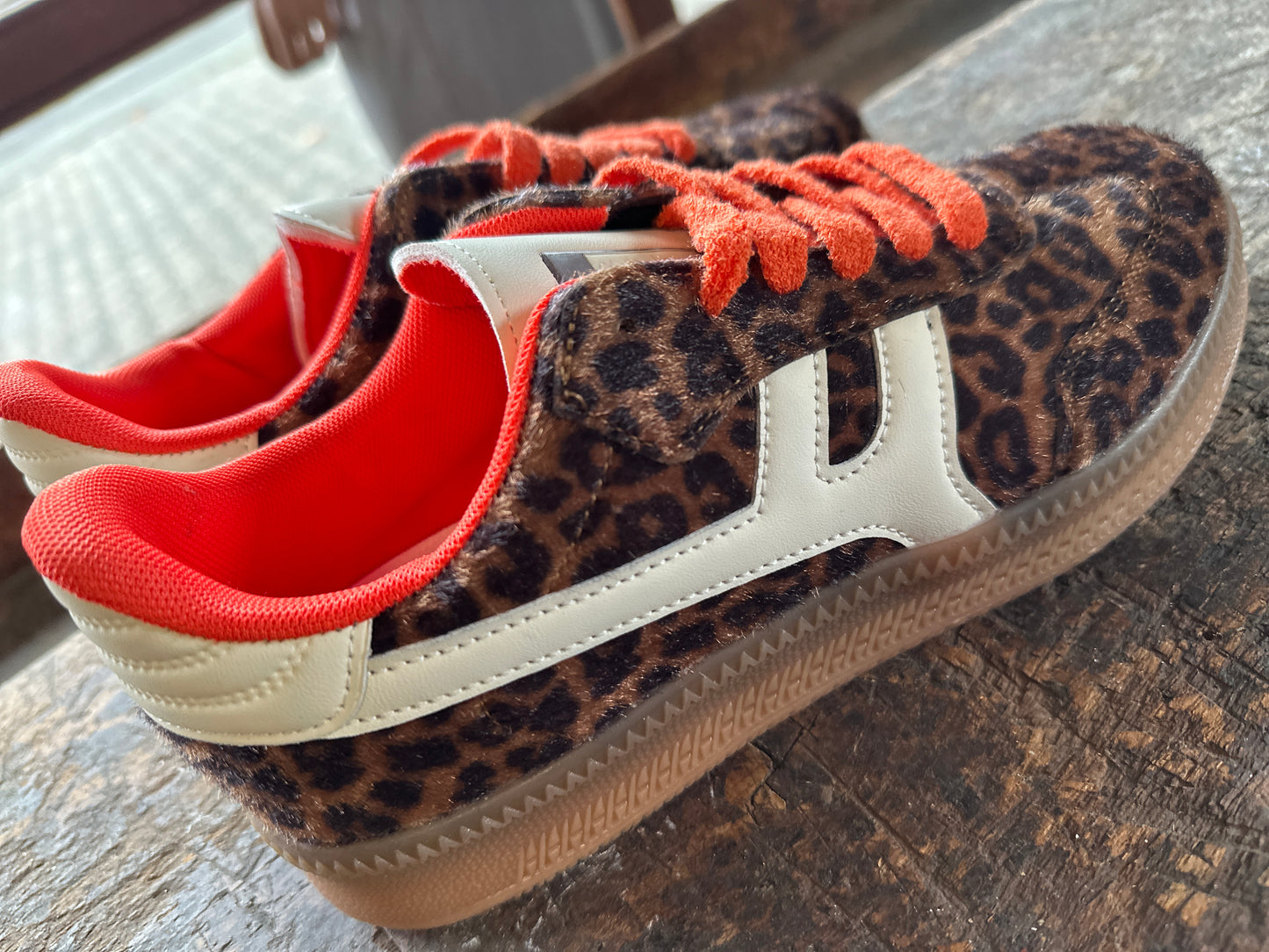 Sneaker Fakefur Leo/Orange