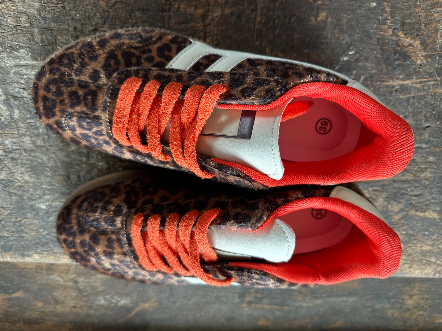 Sneaker Fakefur Leo/Orange