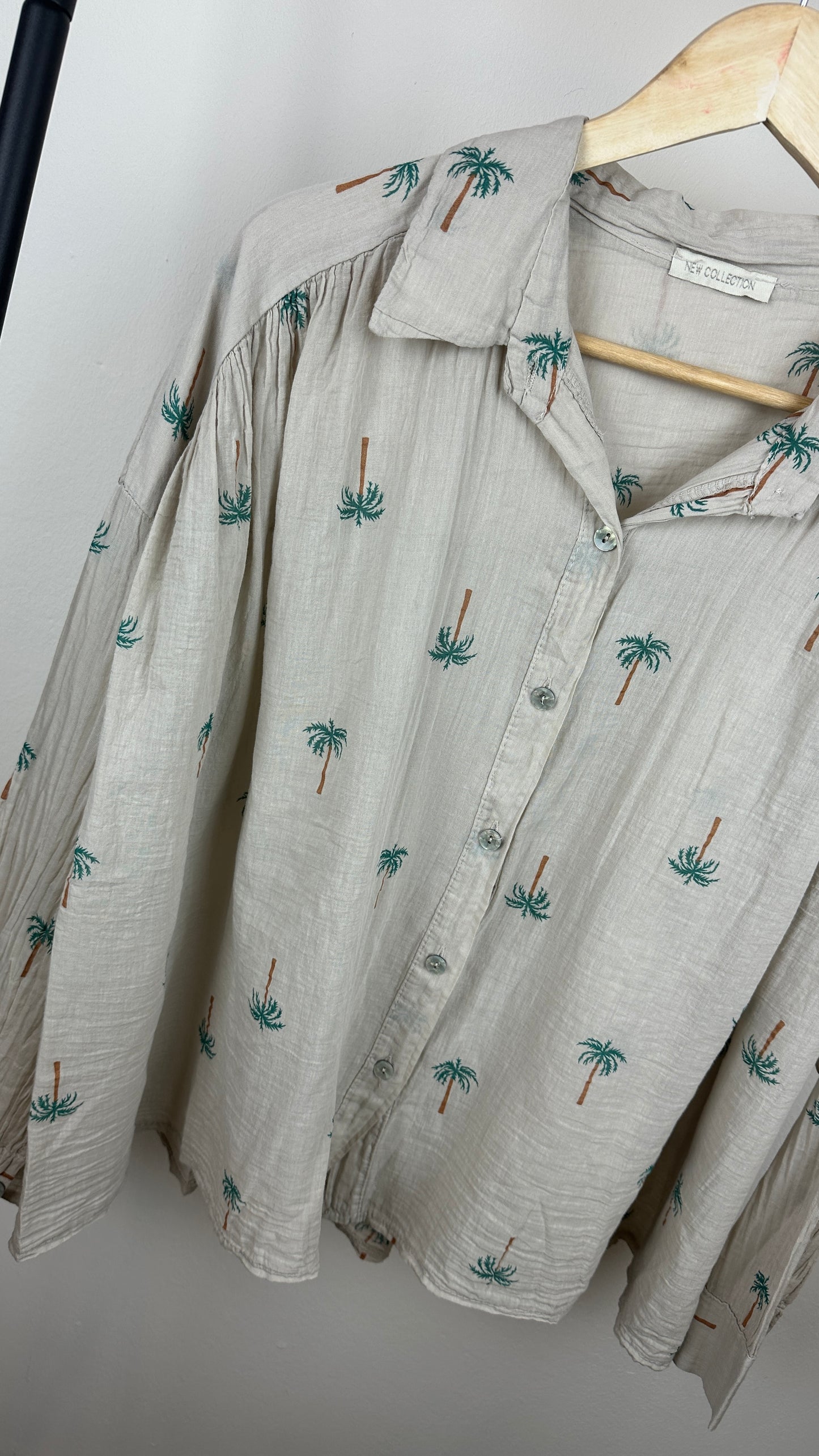 Leichte Baumwollbluse Palms