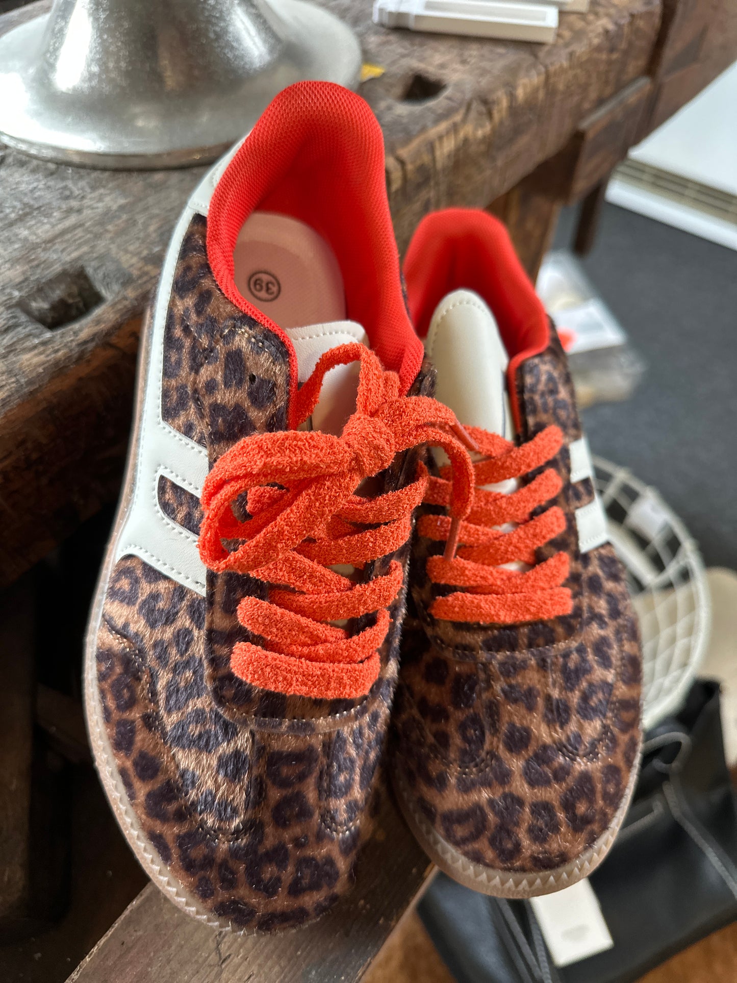 Sneaker Fakefur Leo/Orange