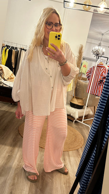 Sommerstrickhose geringelt