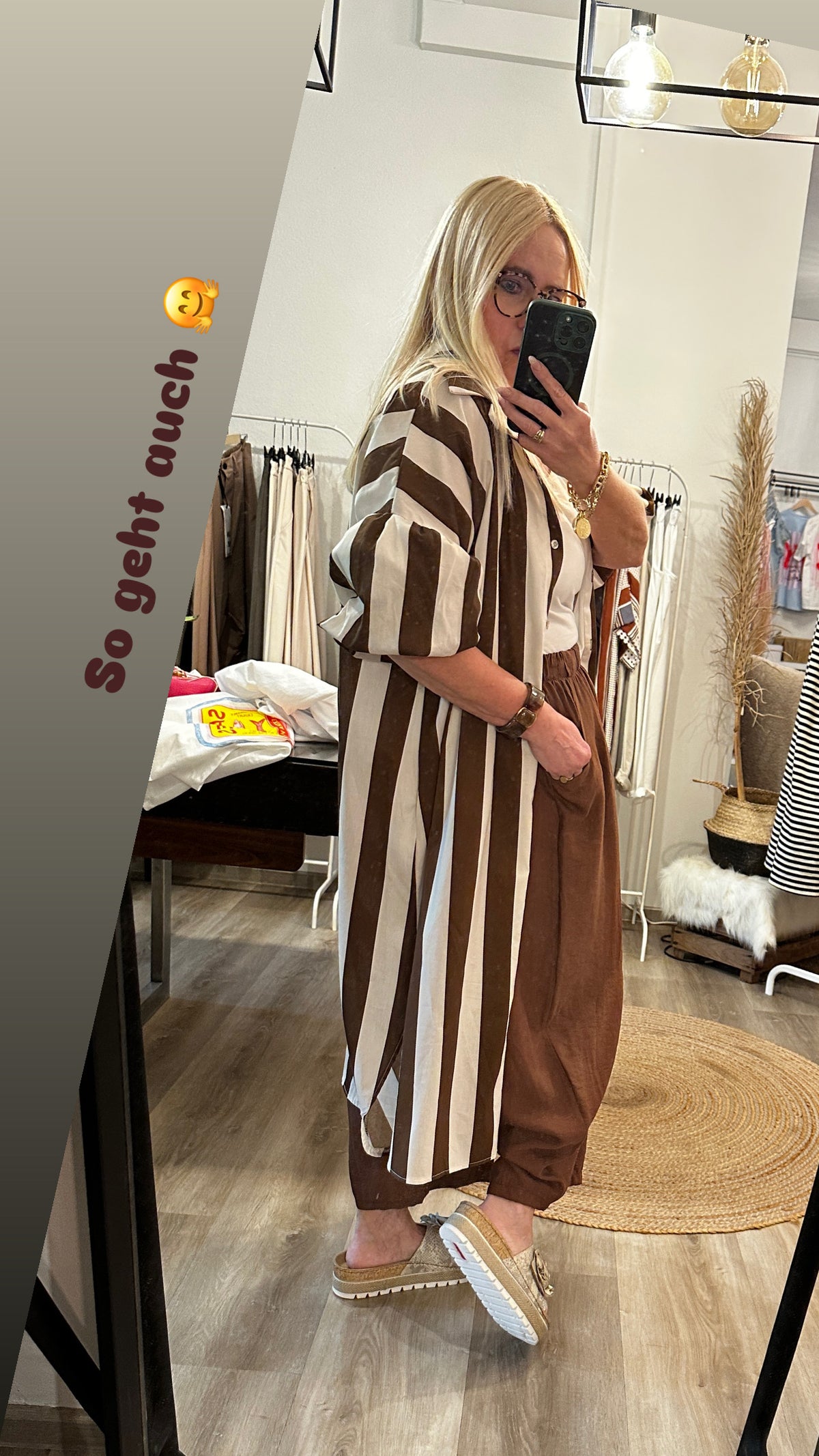 Blockstreifenkleid Puffy