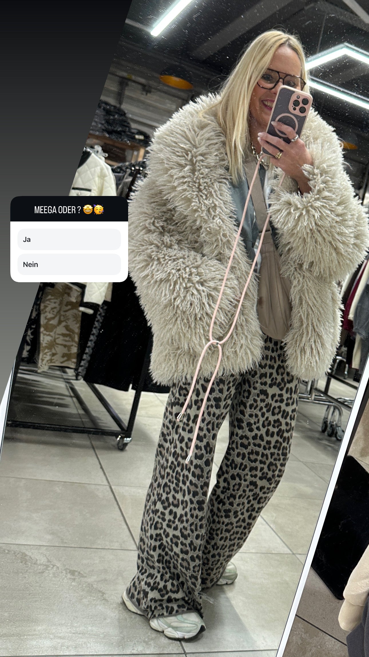 Zottelfell Jacke