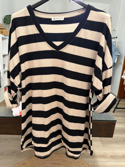Blockstreifen Longshirt supersoft