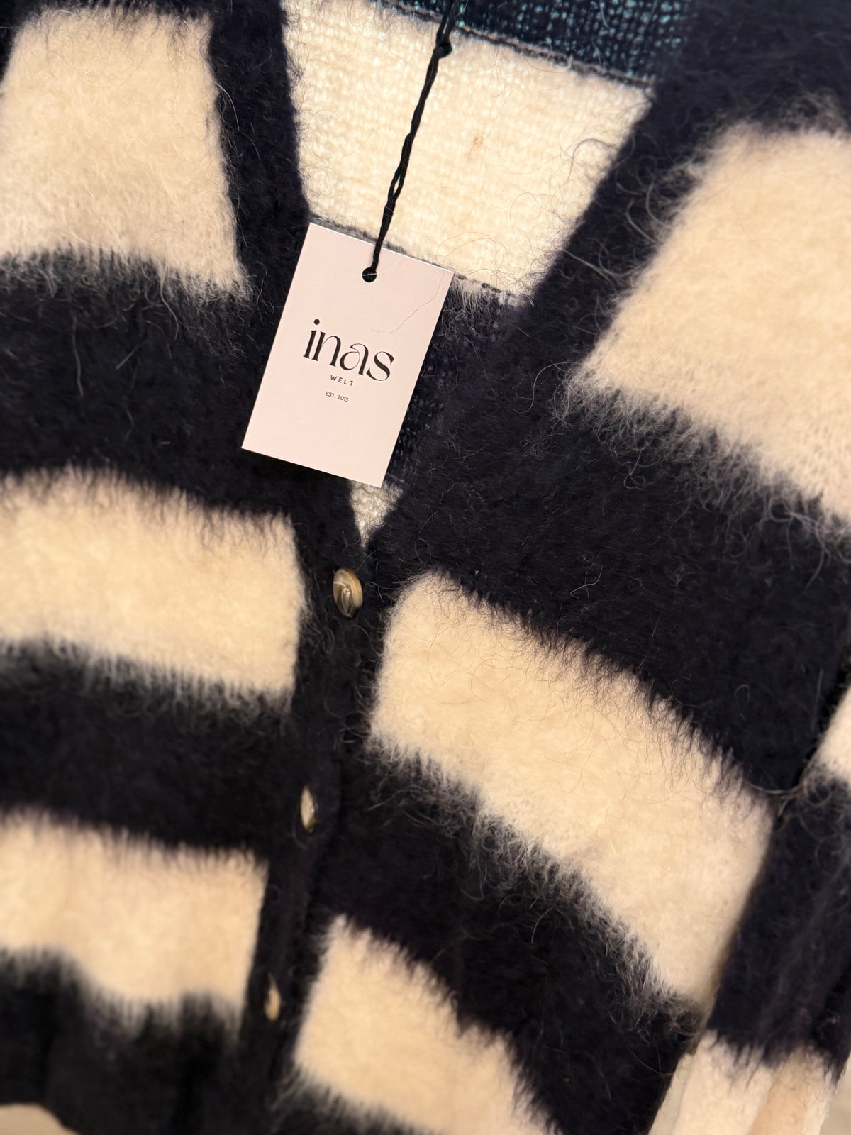 Kid Mohair  Blockstreifen Cardigan