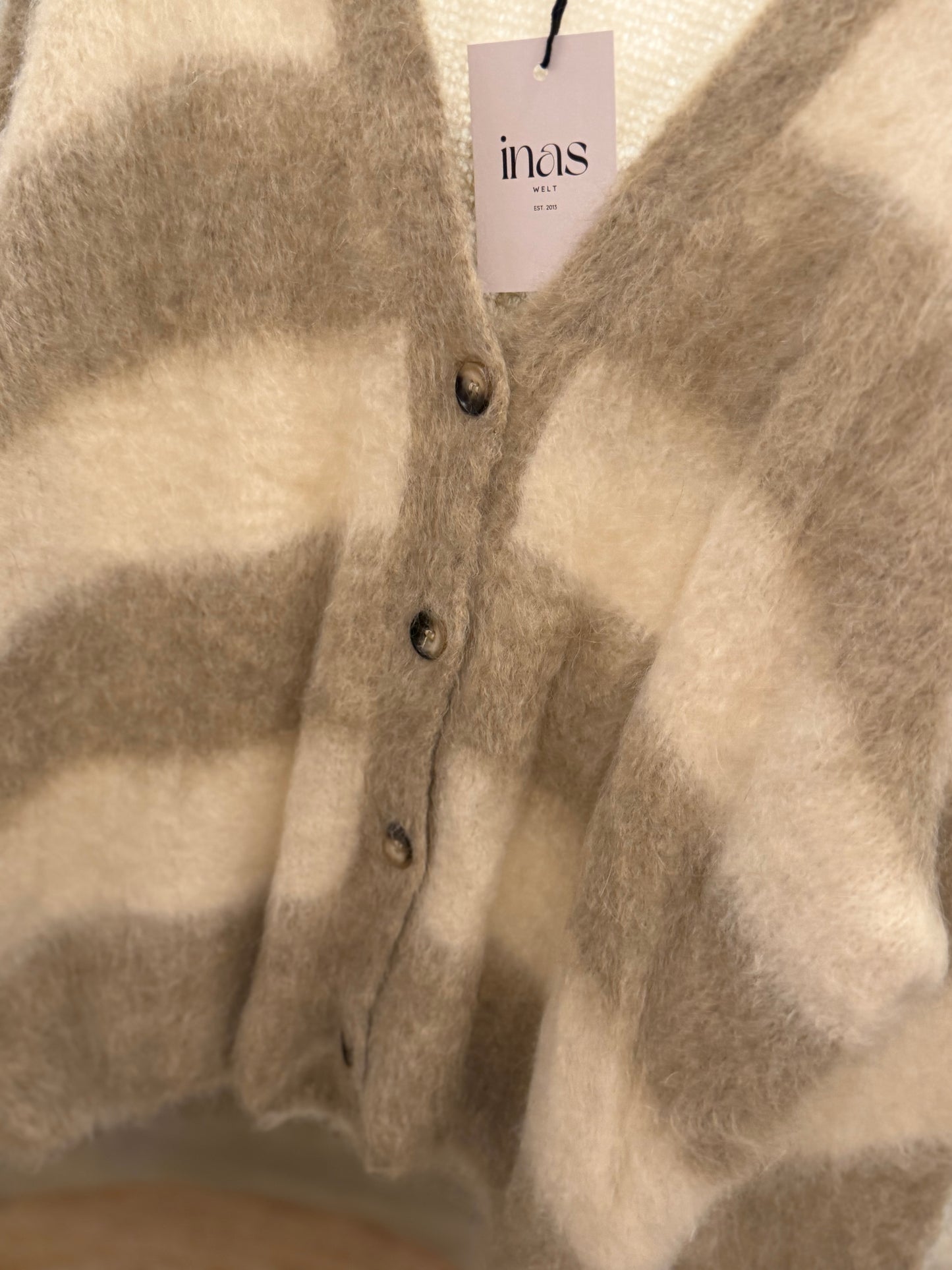 Kid Mohair  Blockstreifen Cardigan