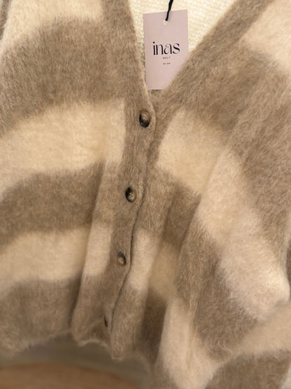 Kid Mohair  Blockstreifen Cardigan