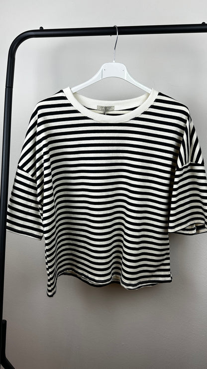 Stripy Sweater Kurzarm