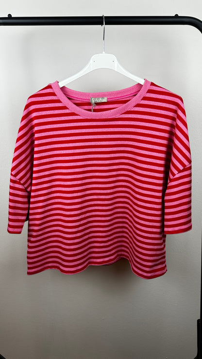 Stripy Sweater Kurzarm