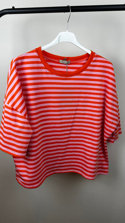 Stripy Sweater Kurzarm