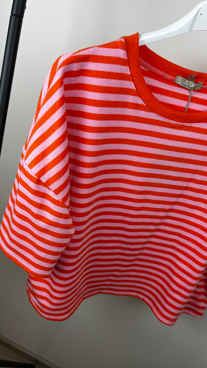 Stripy Sweater Kurzarm