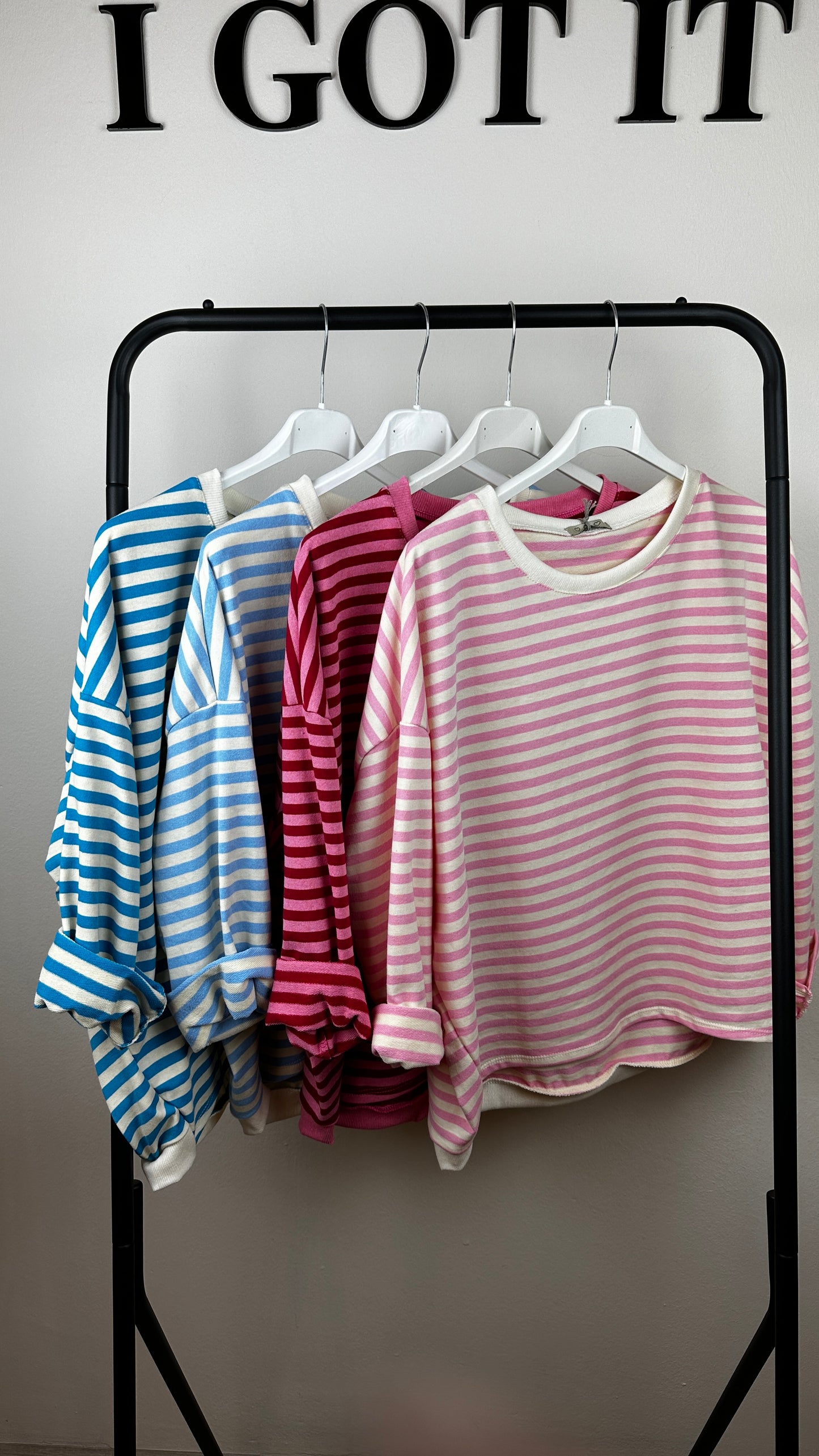 Stripy Sweater Langarm