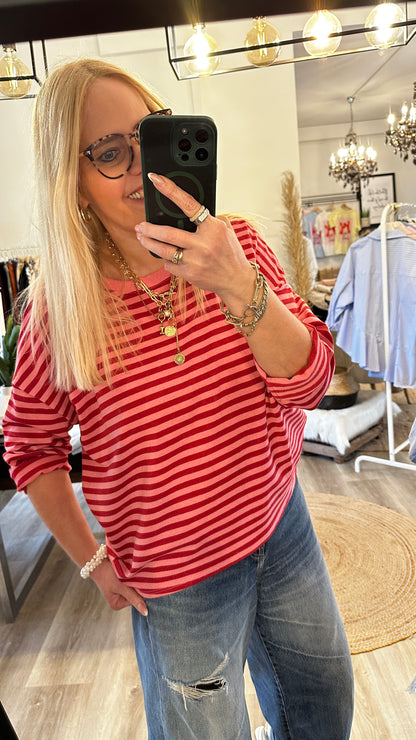 Stripy Sweater Langarm