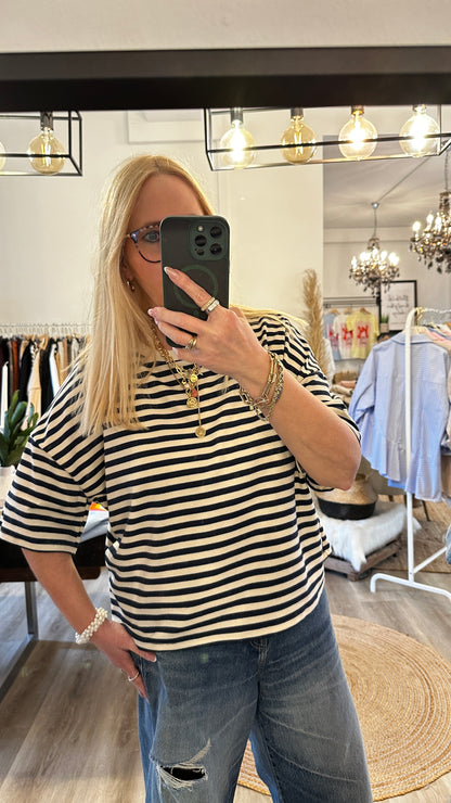 Stripy Sweater Kurzarm