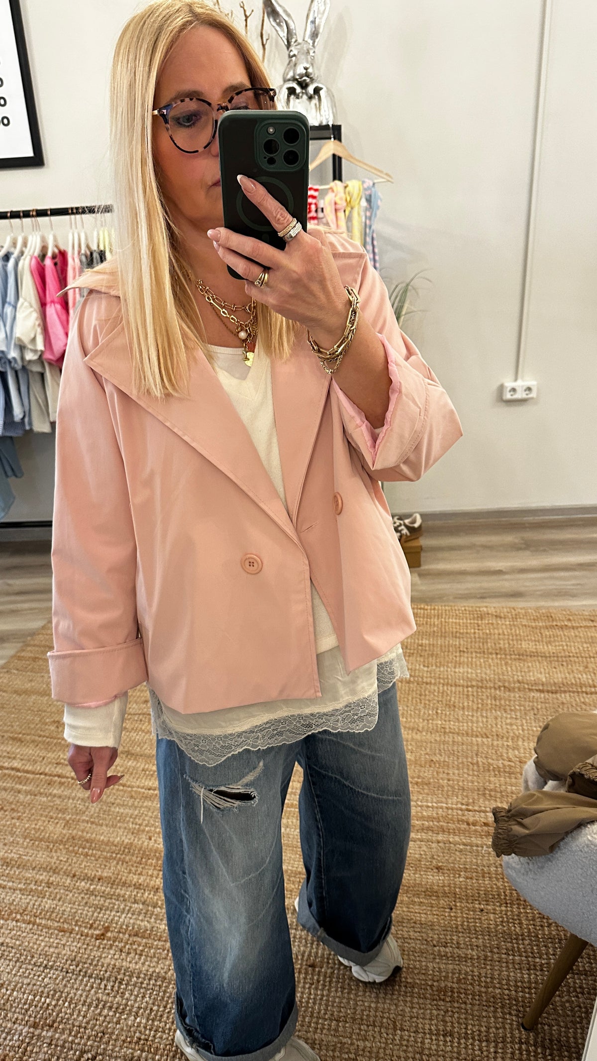Kurze Trench Jacke