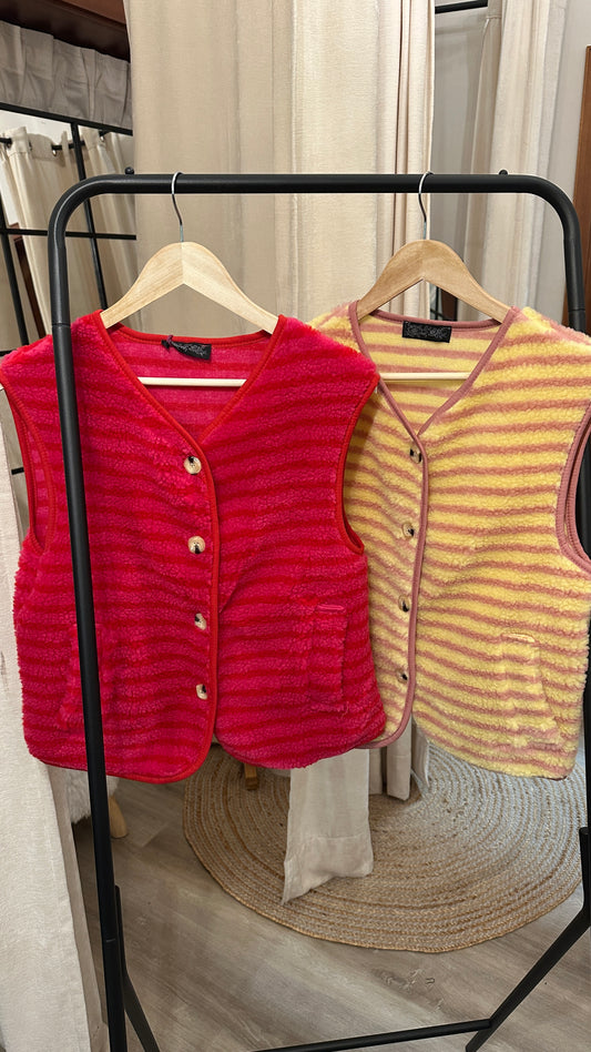 Teddyweste Stripy