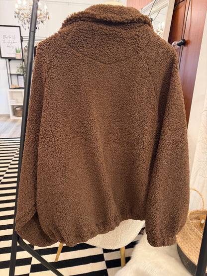 Teddy Bomberjacke oversize