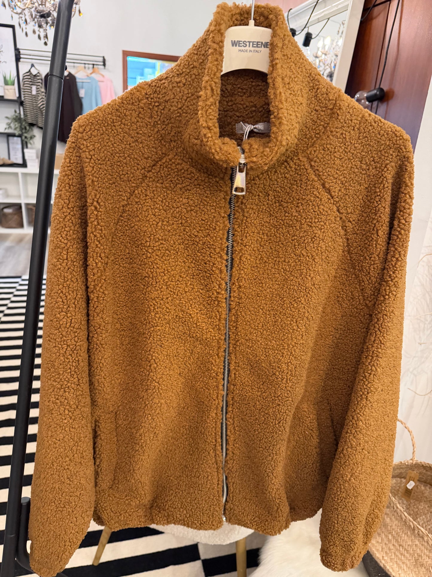 Teddy Bomberjacke oversize