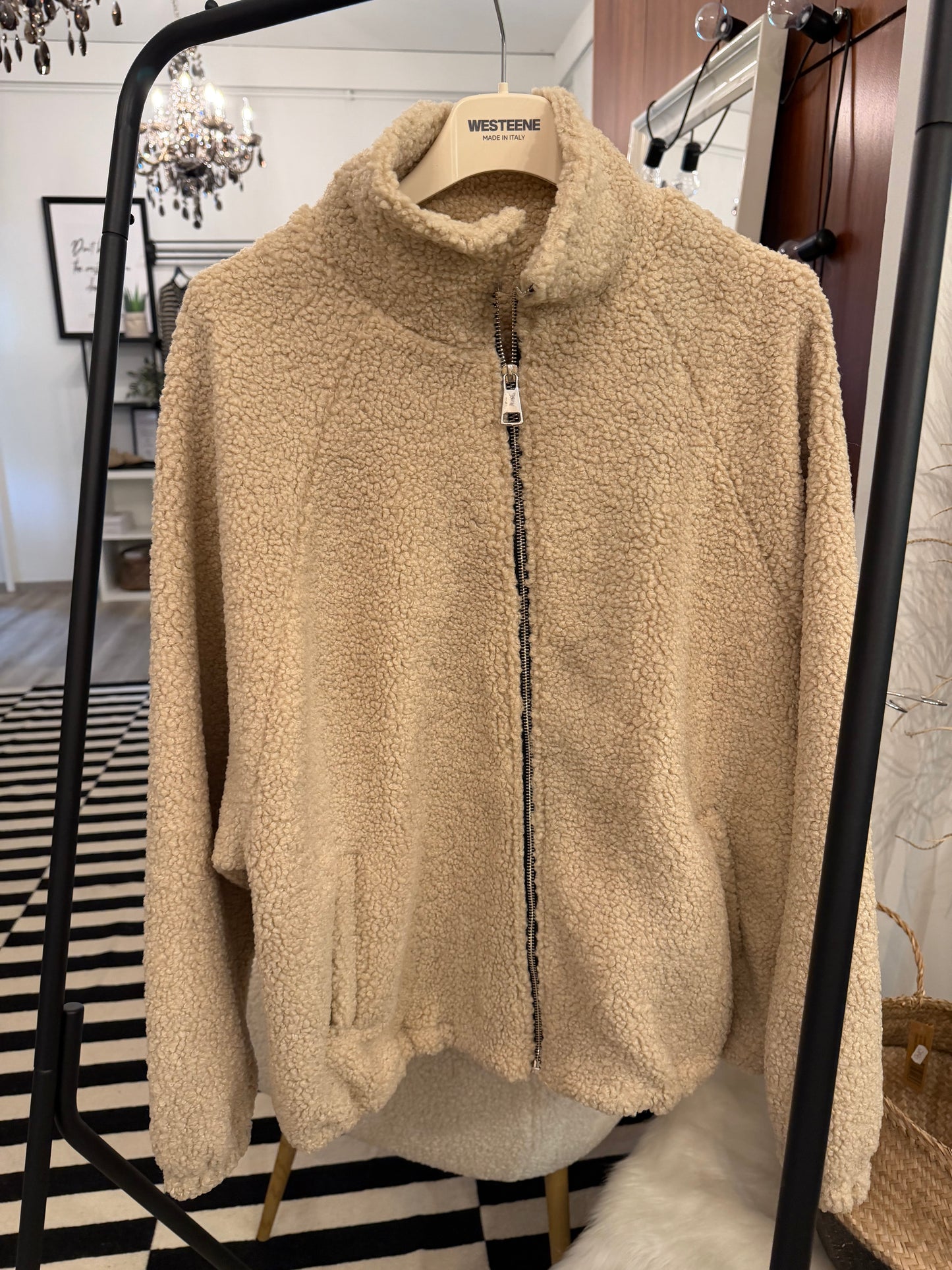 Teddy Bomberjacke oversize