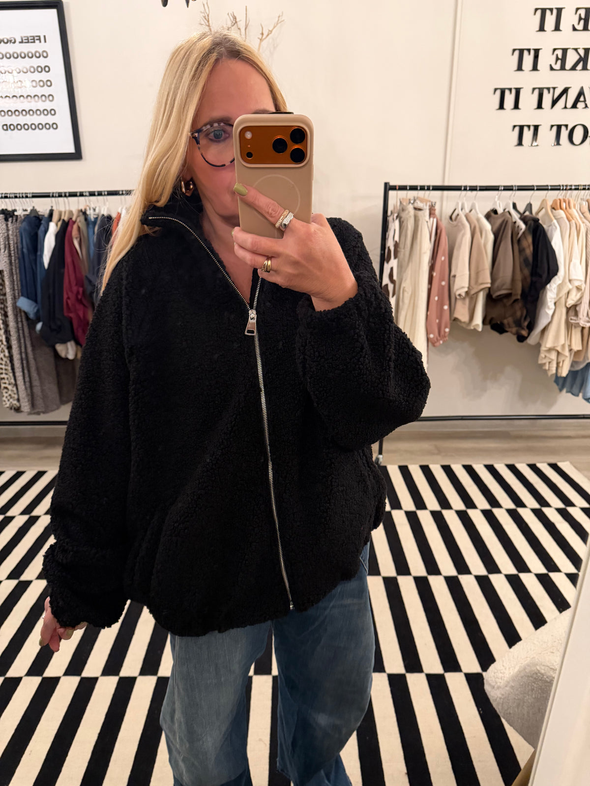 Teddy Bomberjacke oversize
