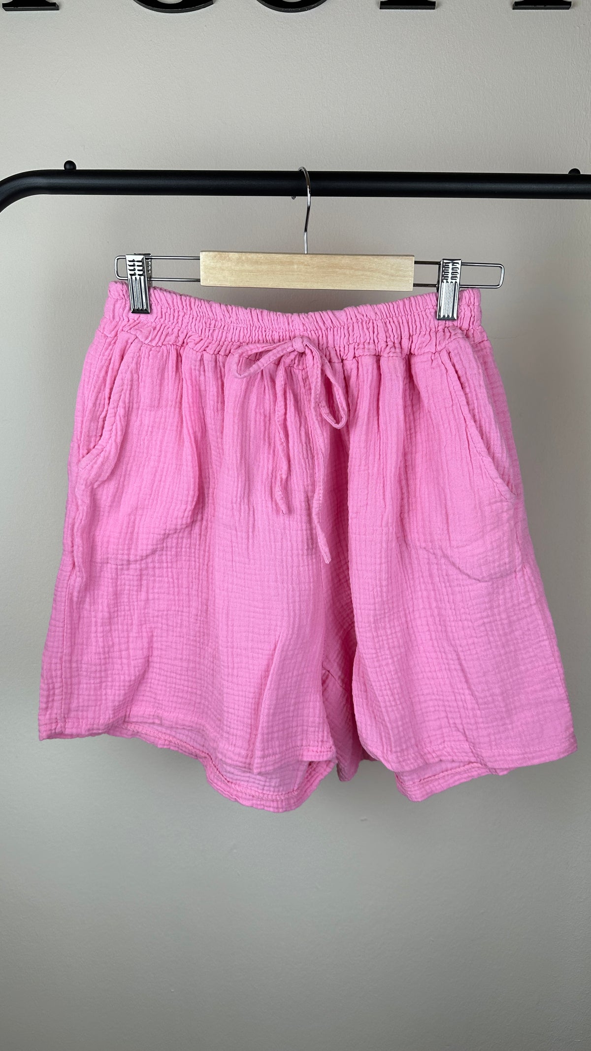 Musselinshorts Uni Pastell