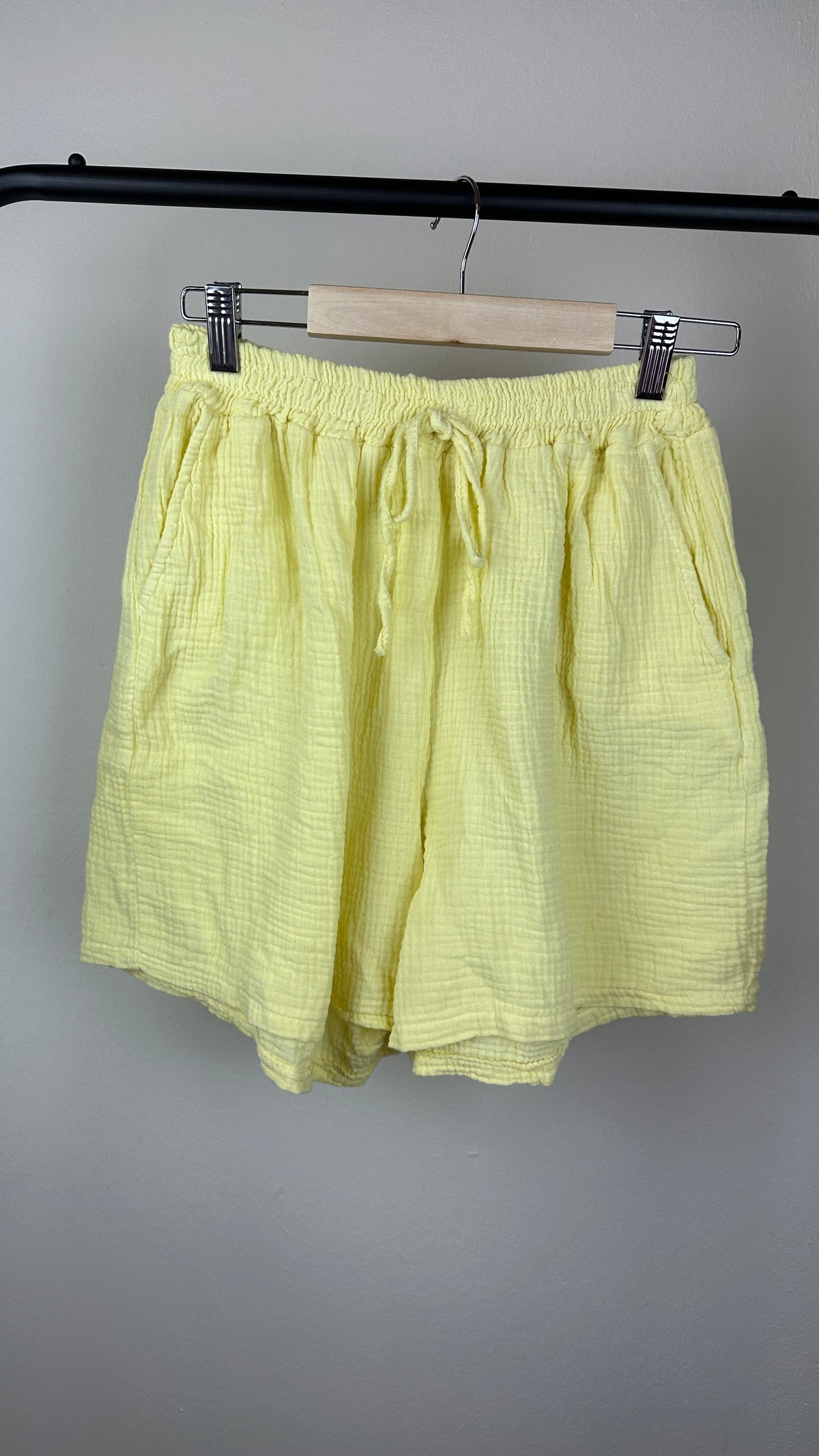 Musselinshorts Uni Pastell
