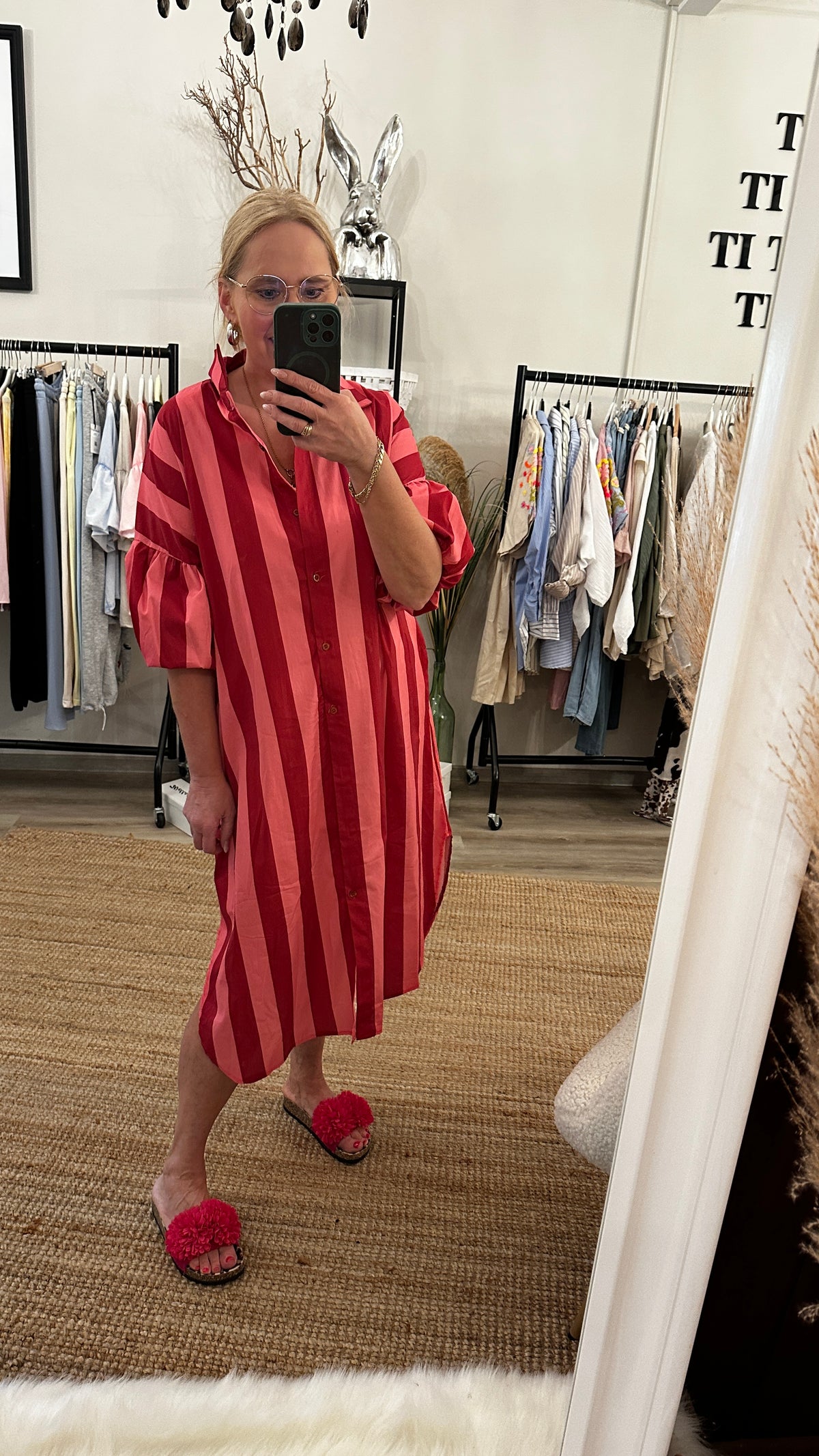 Blockstreifenkleid Puffy