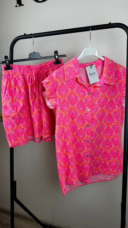 Musselin Neonbluse Lara