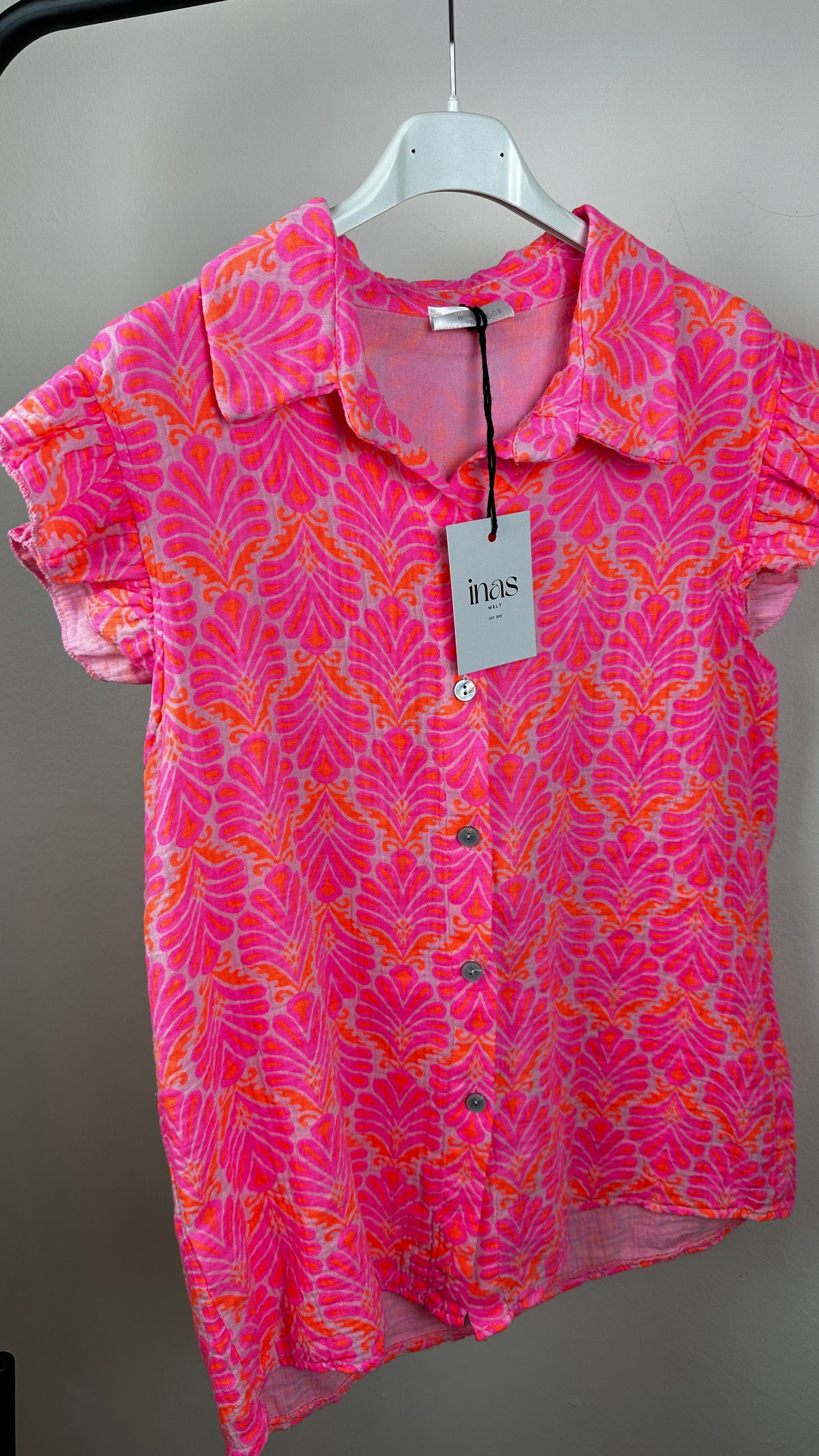 Musselin Neonbluse Lara