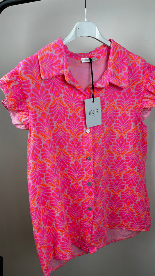 Musselin Neonbluse Lara