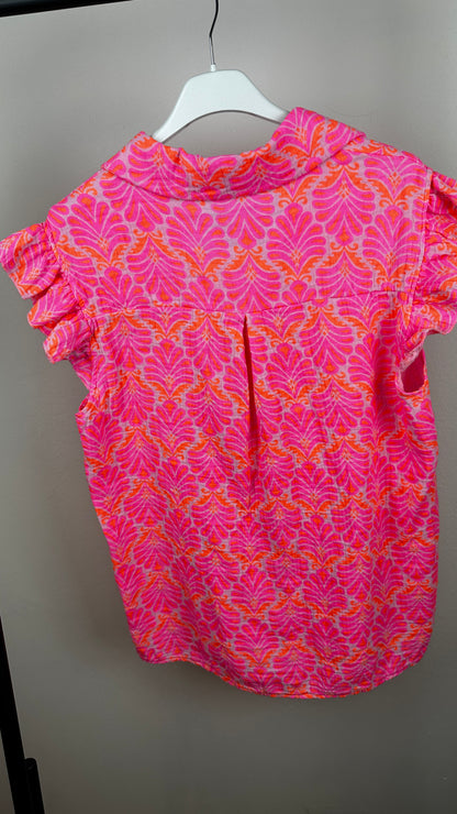 Musselin Neonbluse Lara