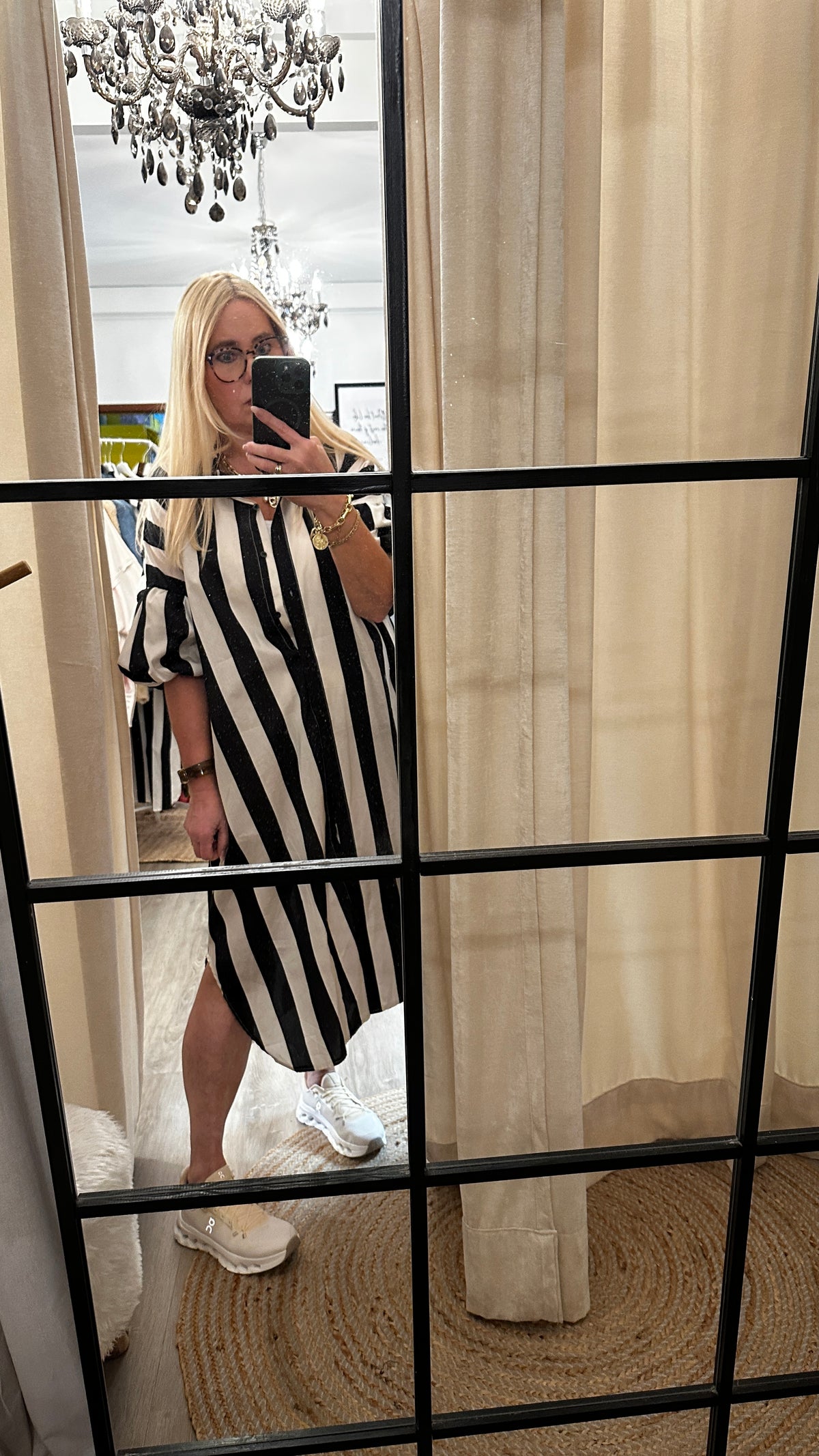Blockstreifenkleid Puffy