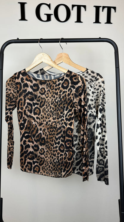 Cashmere Unterziehshirt Animalprint