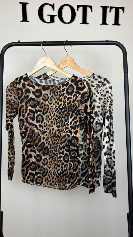 Cashmere Unterziehshirt Animalprint